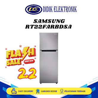 (Khus Luar Kota ) Samsung RT22FARBDSA Kulkas 2 Pintu 236 Liter Digital Inverter Cool Pack