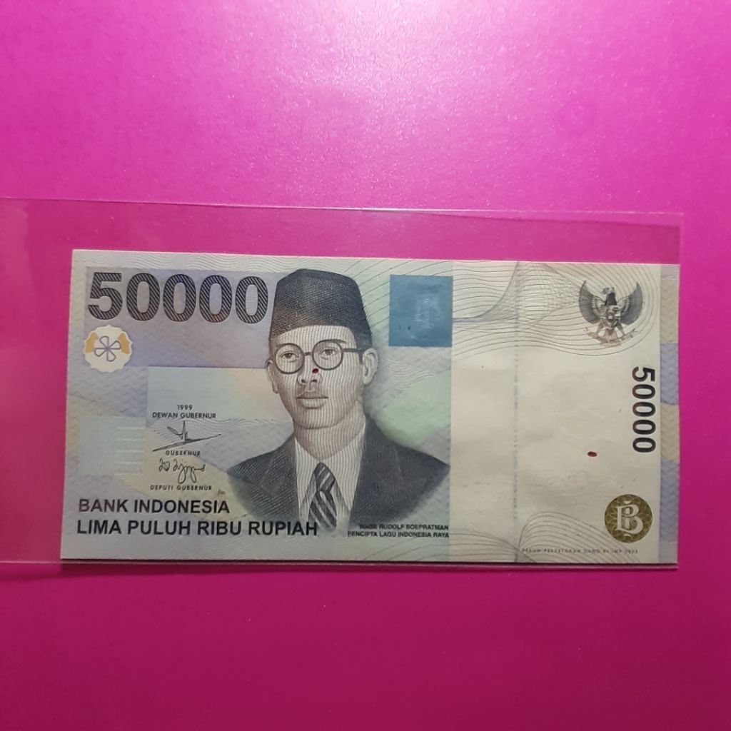 uang kuno 50000 rupiah wr. supratman