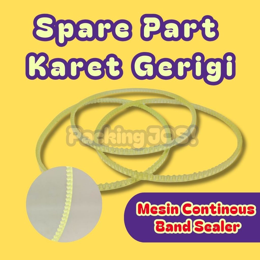 Sparepart Karet Gerigi 770 Mesin Continous Band Sealer / Gear Belt Bergirigi Mesin Sealer Band