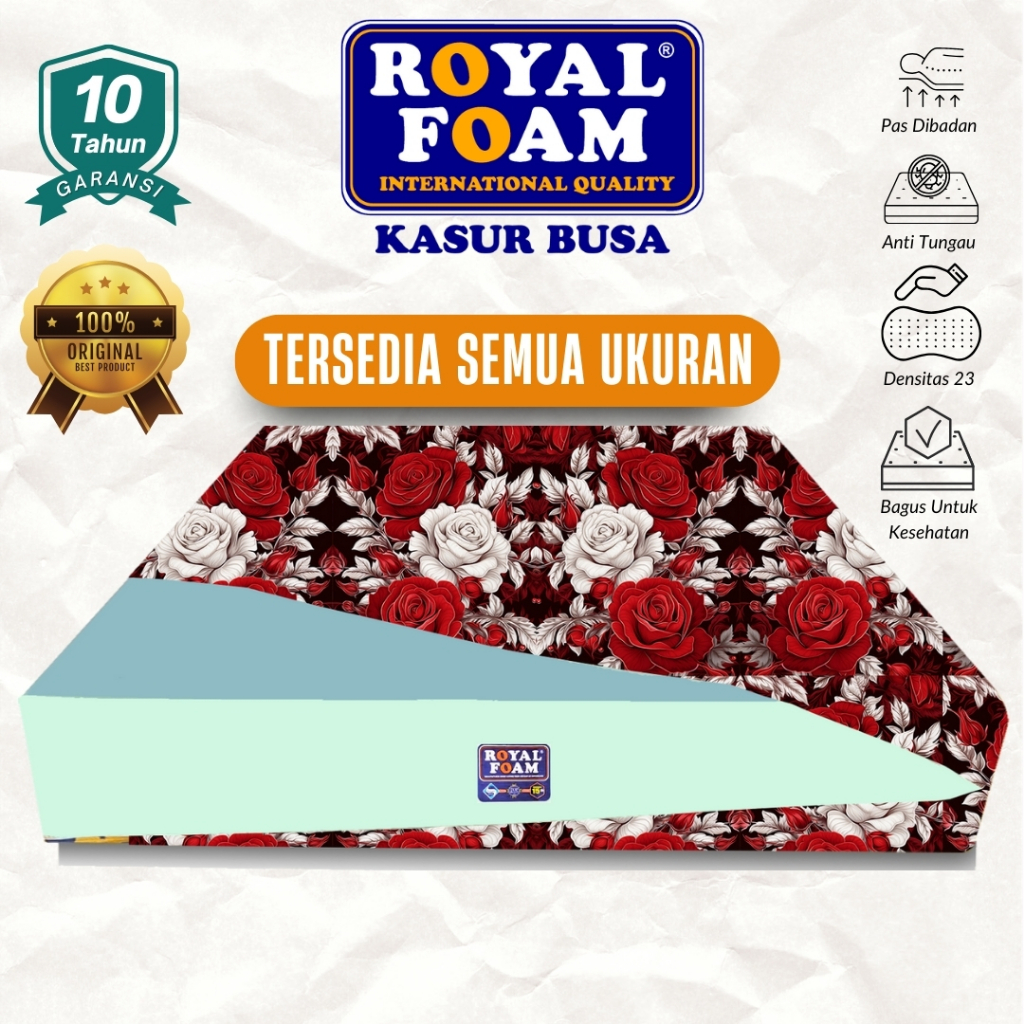 Royal Foam Kasur Busa D23 Dengan Sanitized Actifresh Kasur Bebas Tungau dan Bakteri Semua Ukuran 200