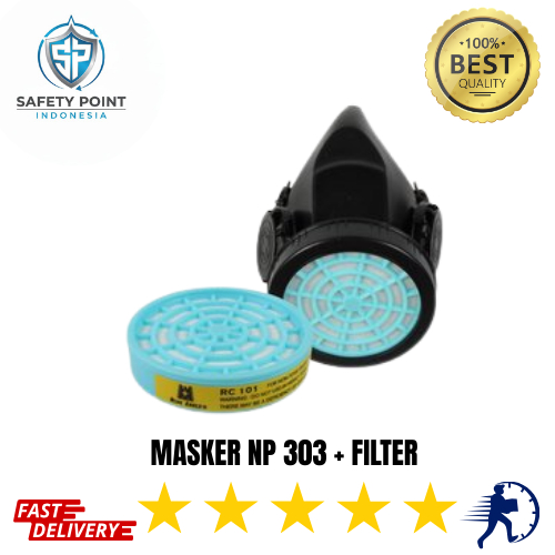 Blue Eagle NP 303+RC101 Set Masker Single Respirator Filter Catridge ORIGINAL