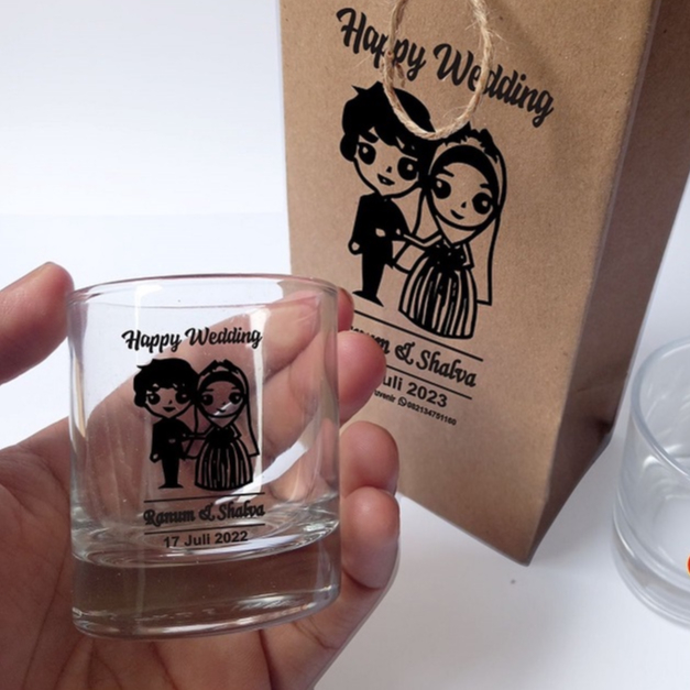 SOUVENIR GELAS SLOKI + PAPERBAG