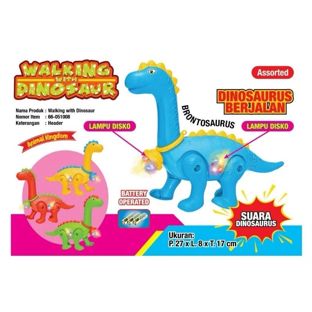 Mainan Anak Dinosaurus Nyala Lampu Berjalan