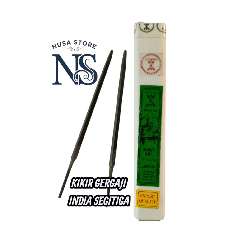 KIKIR GERGAJI BRITISH INDIA ORIGINAL 4 INCH / KIKIR GRAJI SEGITIGA 4" / KIKIR SEGITIGA INDIA