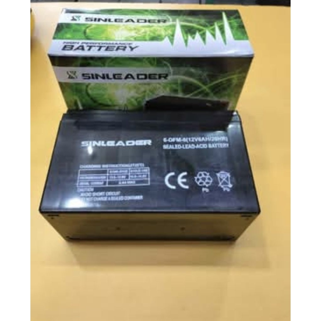 Baterai UPS Sinleader 12V 8AH Aki Kering VRLA Rechargeable