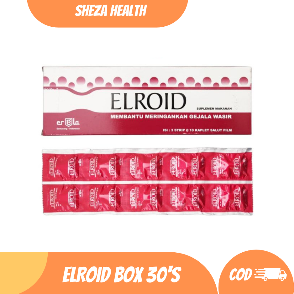 Elroid Tablet Wasir Meredakan Hemoroid Varises | Suplemen Wasir Elroid | Meringankan Gejala Wasir