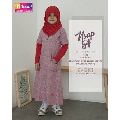 GAMIS ANAK NIBRAS NSAP 54 PINK