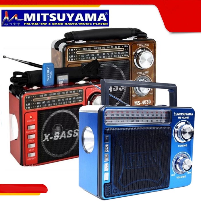 Radio FM AM Bluetooth USB Senter Mitsuyama MS-4020BT Classic//RADIO MITSUYAMA MS-4020BT CLASSIC