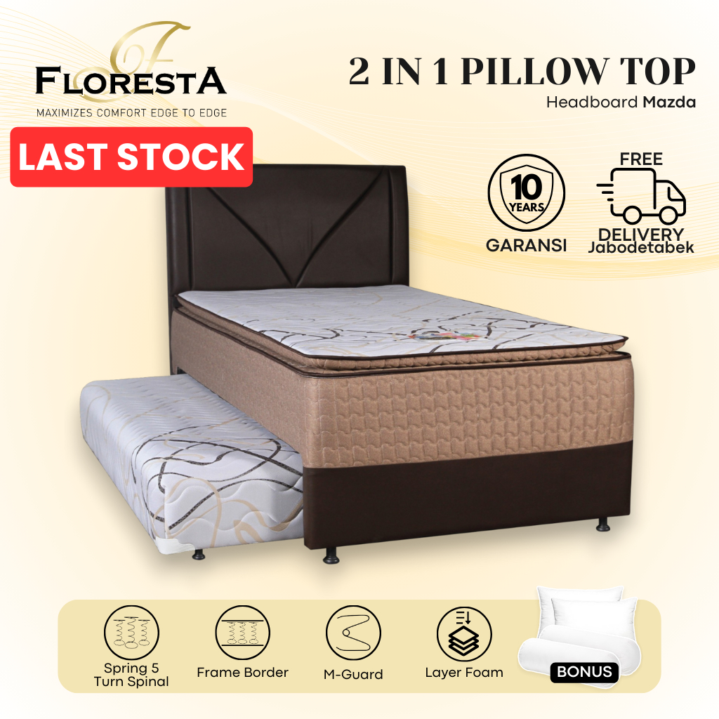 Kasur Springbed Sorong Floresta 2 In 1 Pillow Top