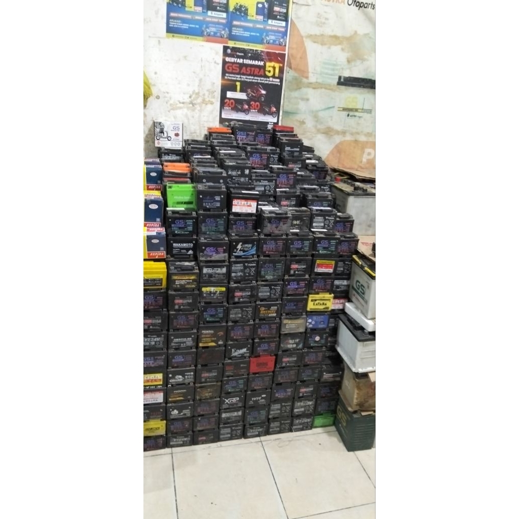 aki bekas GTZ6V 12V hanya kuat untuk lampu, star motor tidak bisa