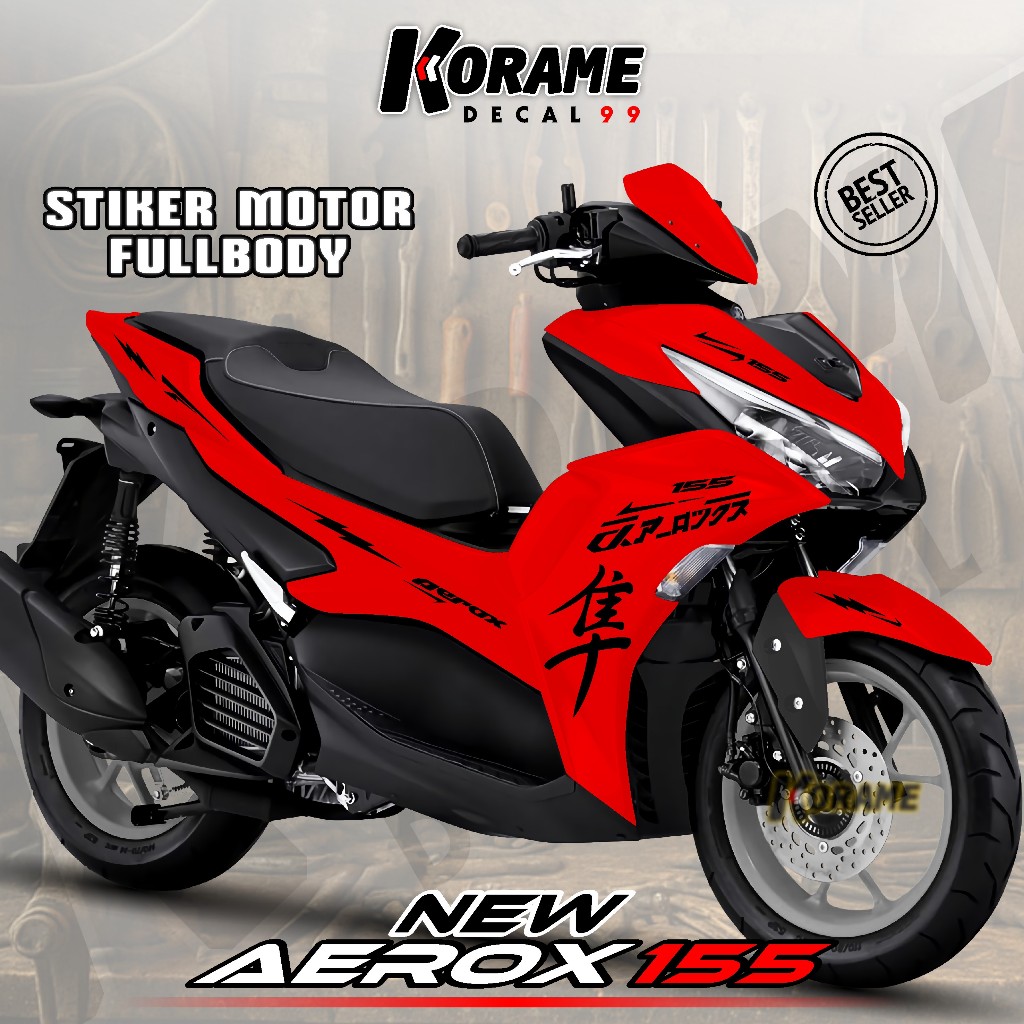 Decal Aerox 155 Connected Full Body - Stiker Aerox 155 Connected 2024 Motif 155 JPN Series