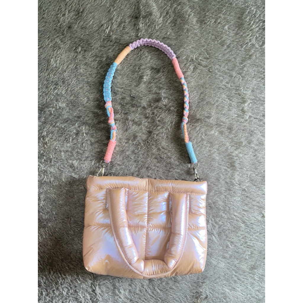 (Preloved) puffy bag pinky