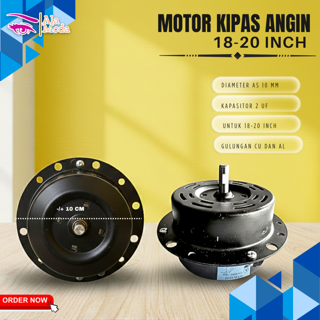 ALAMODA Dinamo Kipas Angin Tornado 18 / 20 inch Baling - Baling Besi / Fan Motor TEMBAGA  / ALUMUNIU