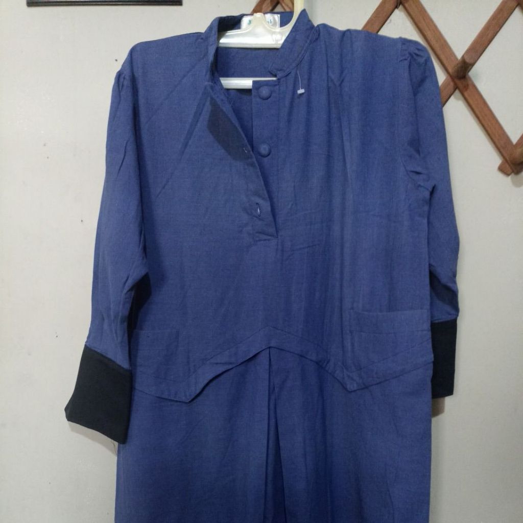 gamis abaya wanita jeans denim pl preloved cuci gudang