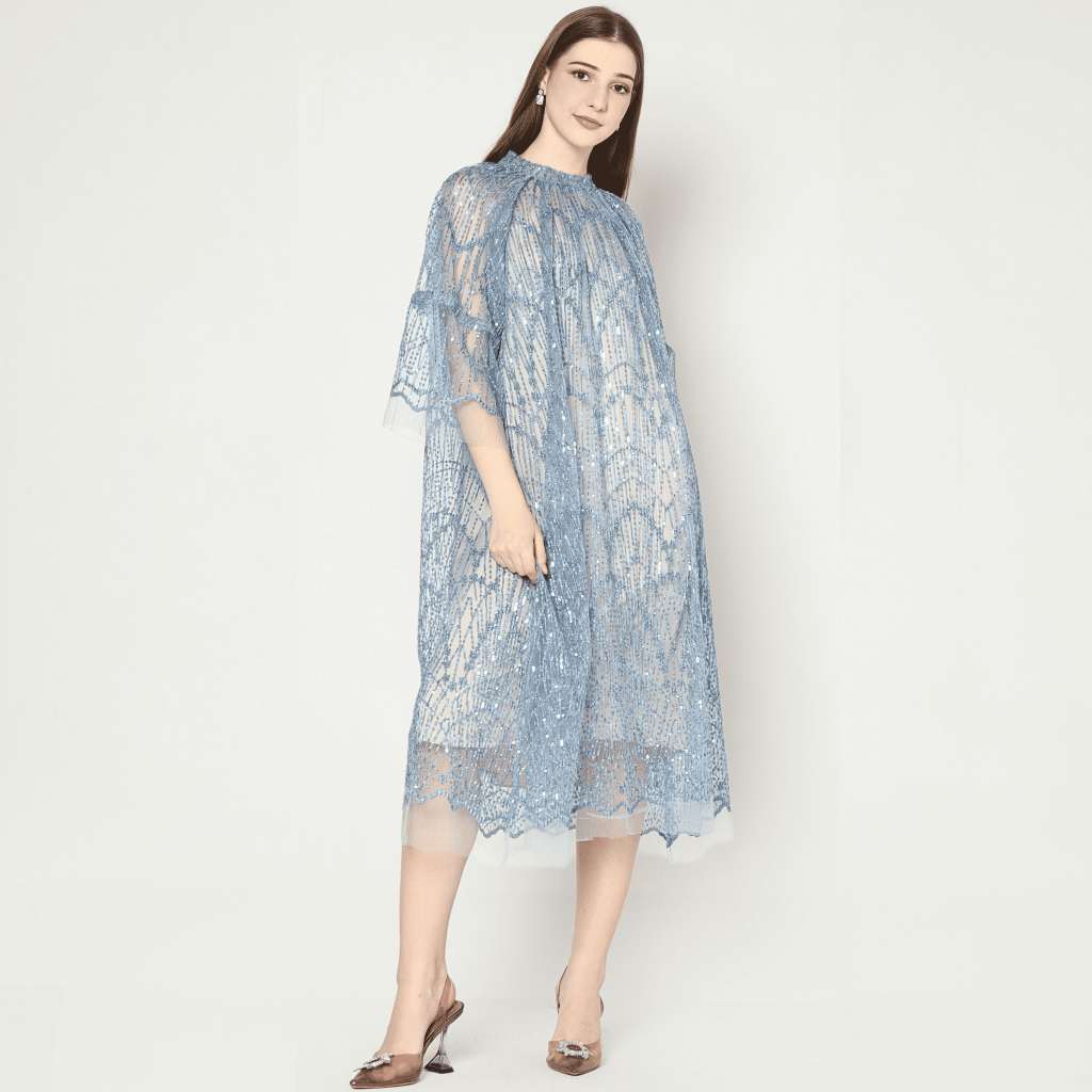 ATELIER MODE Raglan Sleeves Midi Serenity Dress