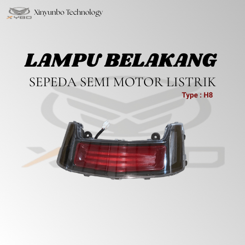 XB-100 Lampu Belakang Stop Sepeda Semi Motor Listrik Type H8 Kuangyu