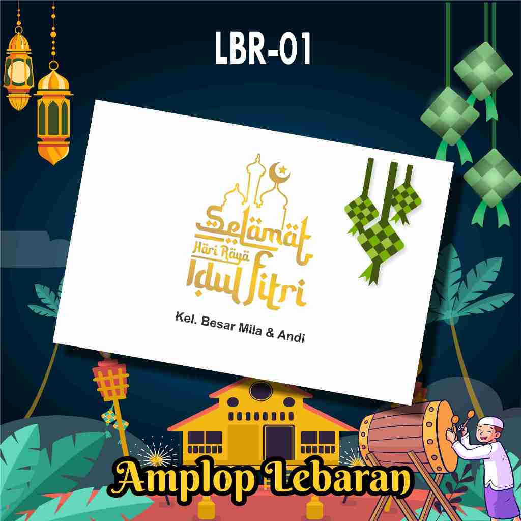 Amplop Lebaran 2026 / Amplop Angpau / Amplop Custom Nama Lebaran / Amplop Motif / Amplop Nama Polos 