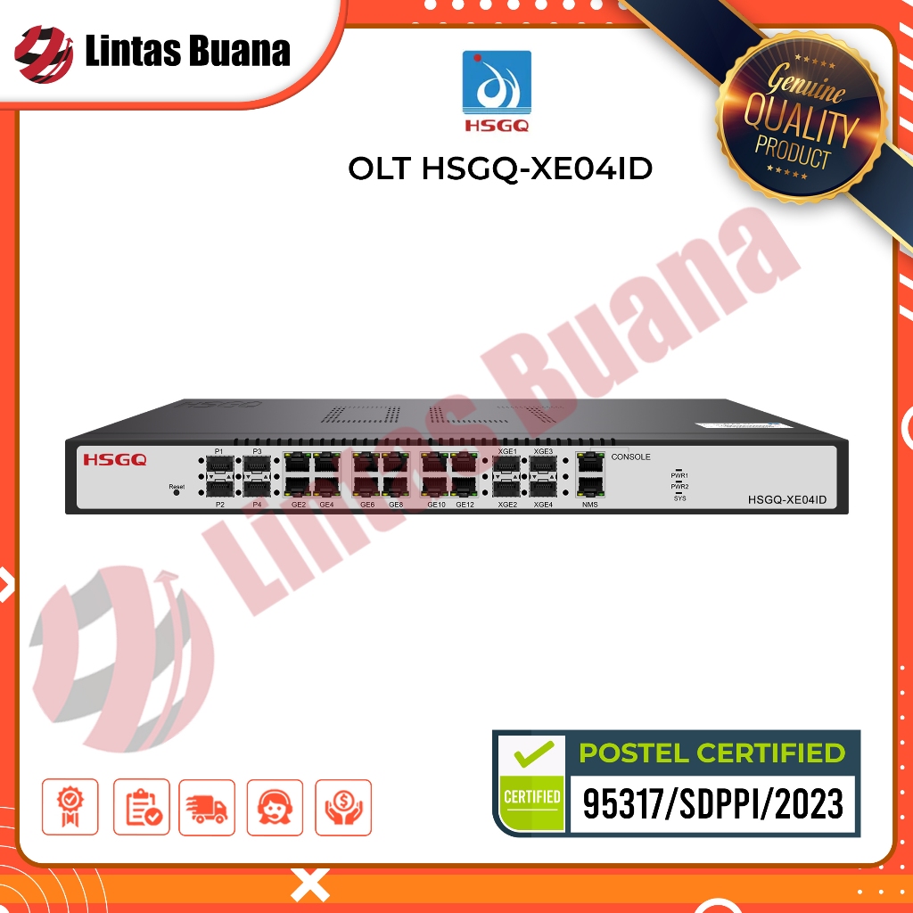 OLT EPON HSGQ XE04ID SFP Slots 4*10G SFP , Power AC+DC