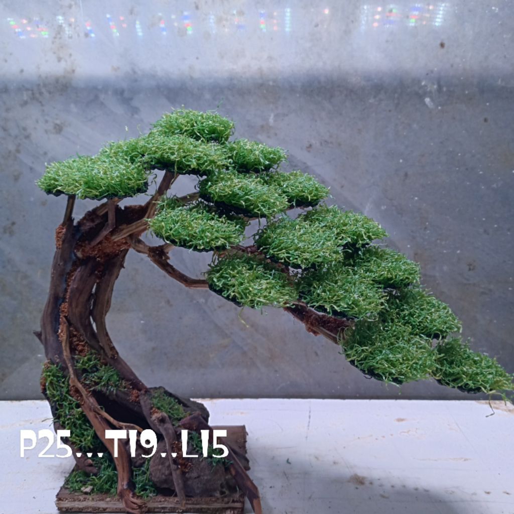 bonsai sintetis hiasan aquarium
