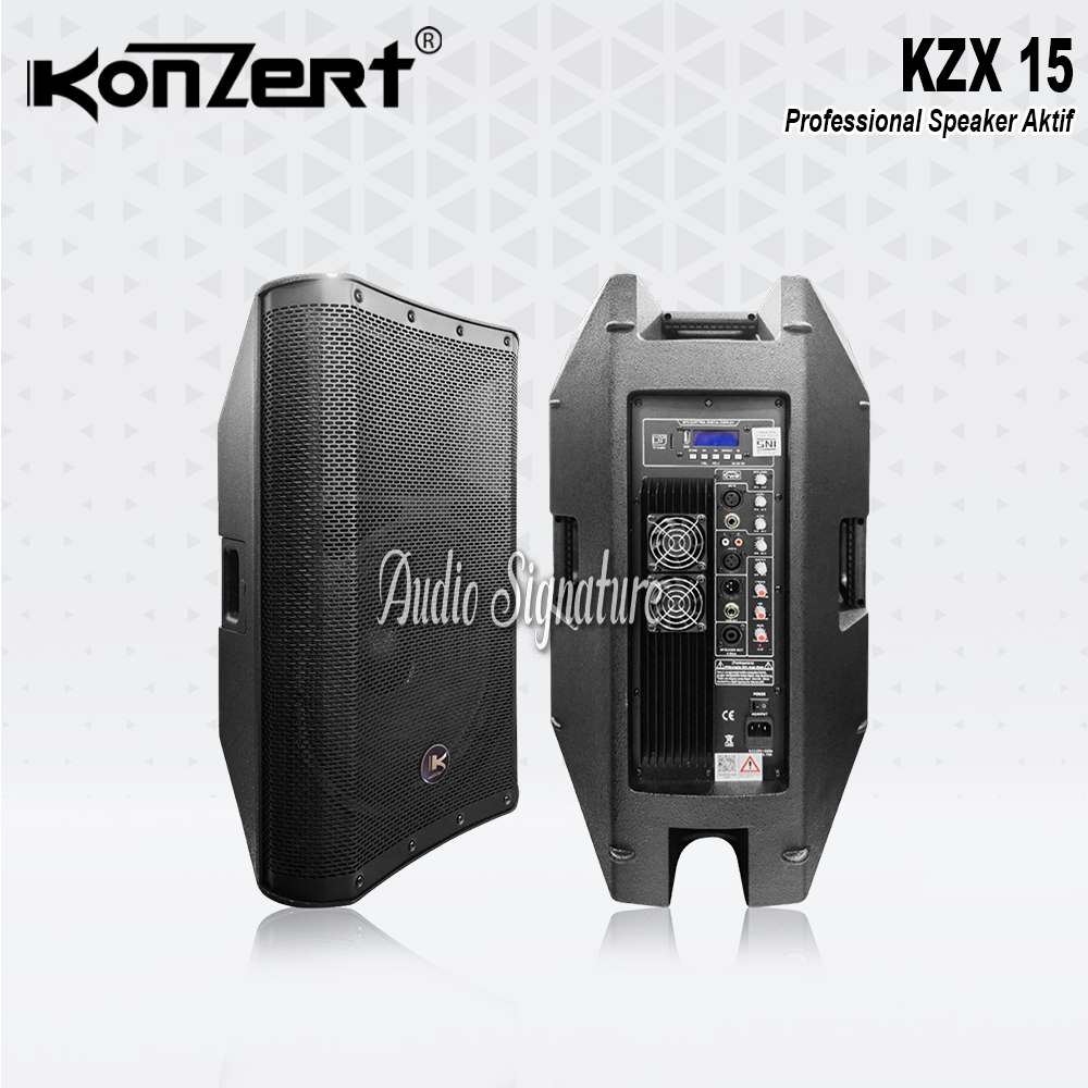 Speaker Aktif 15 Inch KONZERT KZX15 | KZX 15 Bluetooth USB TWS Original By Audio Seven