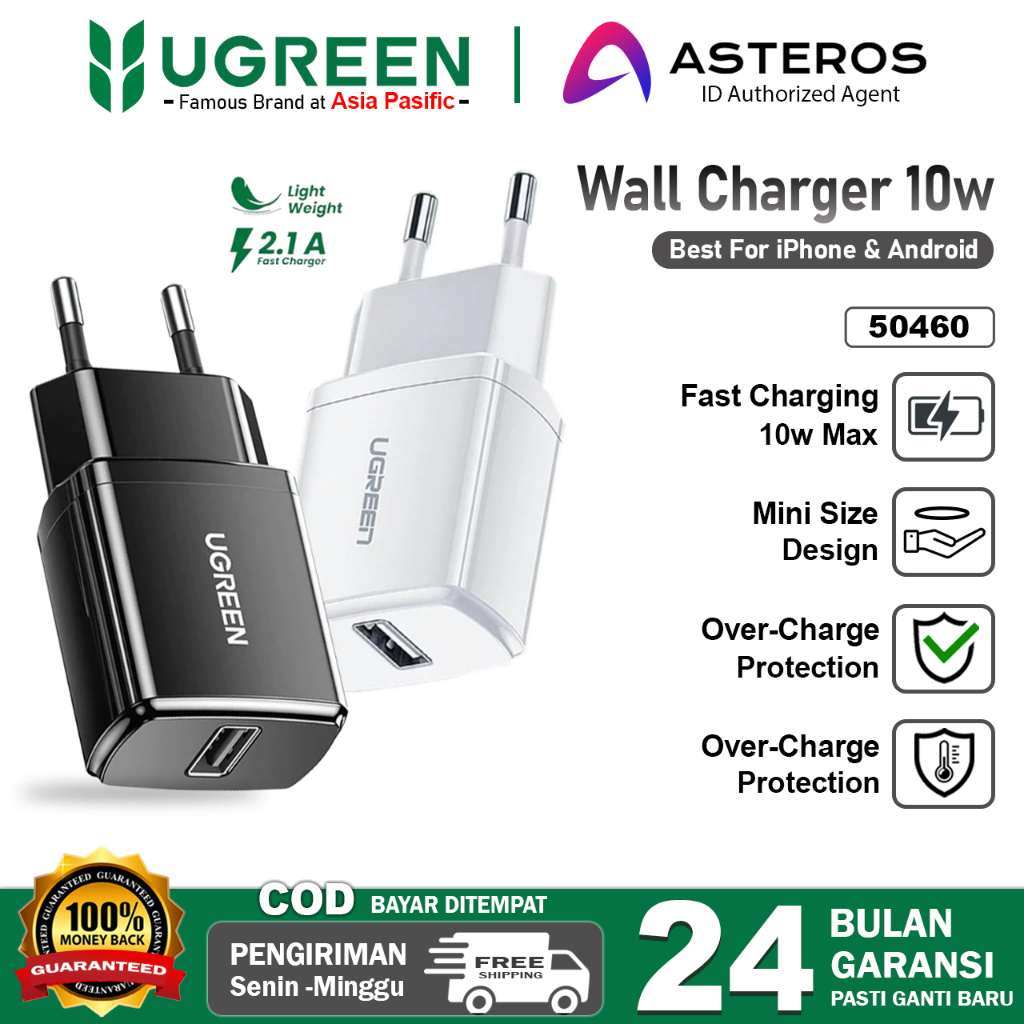 UGREEN Kepala Charger For iPhone 5 6 7 8 Plus USB Fast Charging 10W