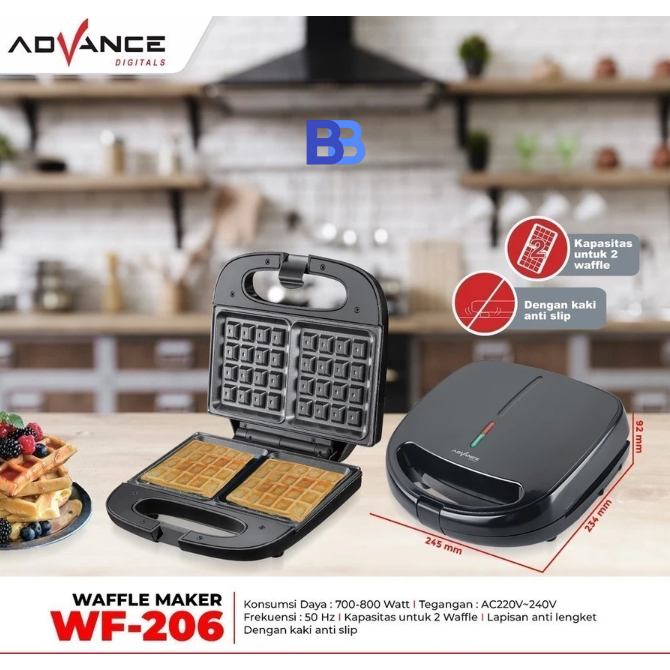 ADVANCE WAFFEL MAKER / CETAKAN WAFEL WF 206