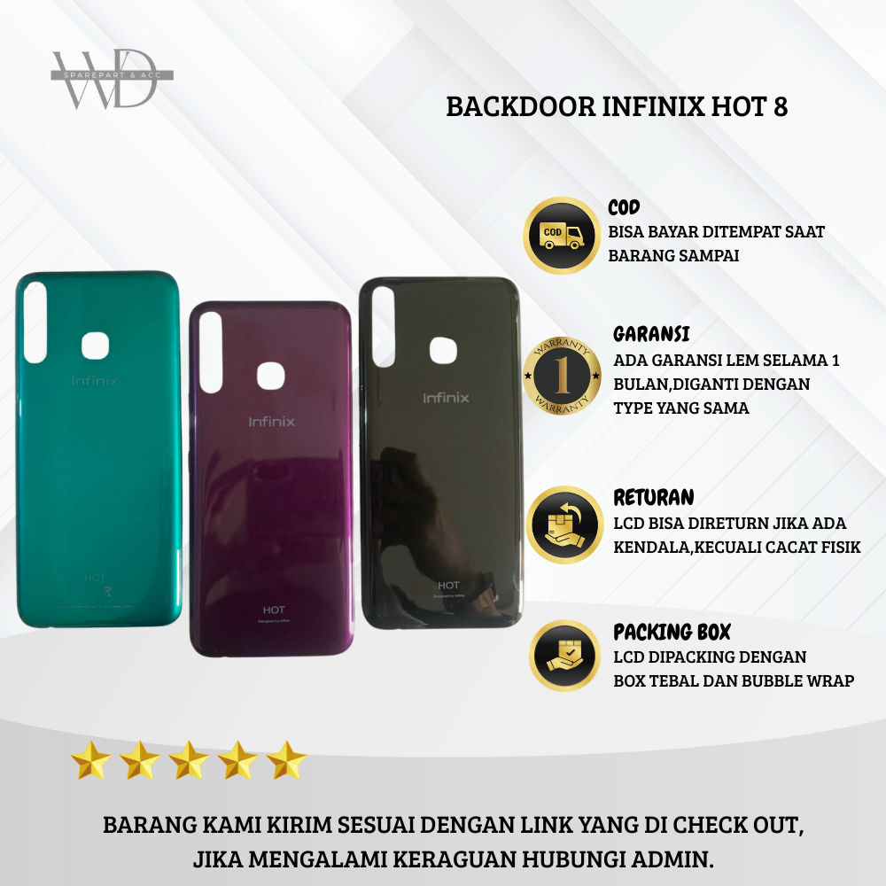 BACKDOOR/ TUTUP BELAKANG HP INFINIX HOT 8