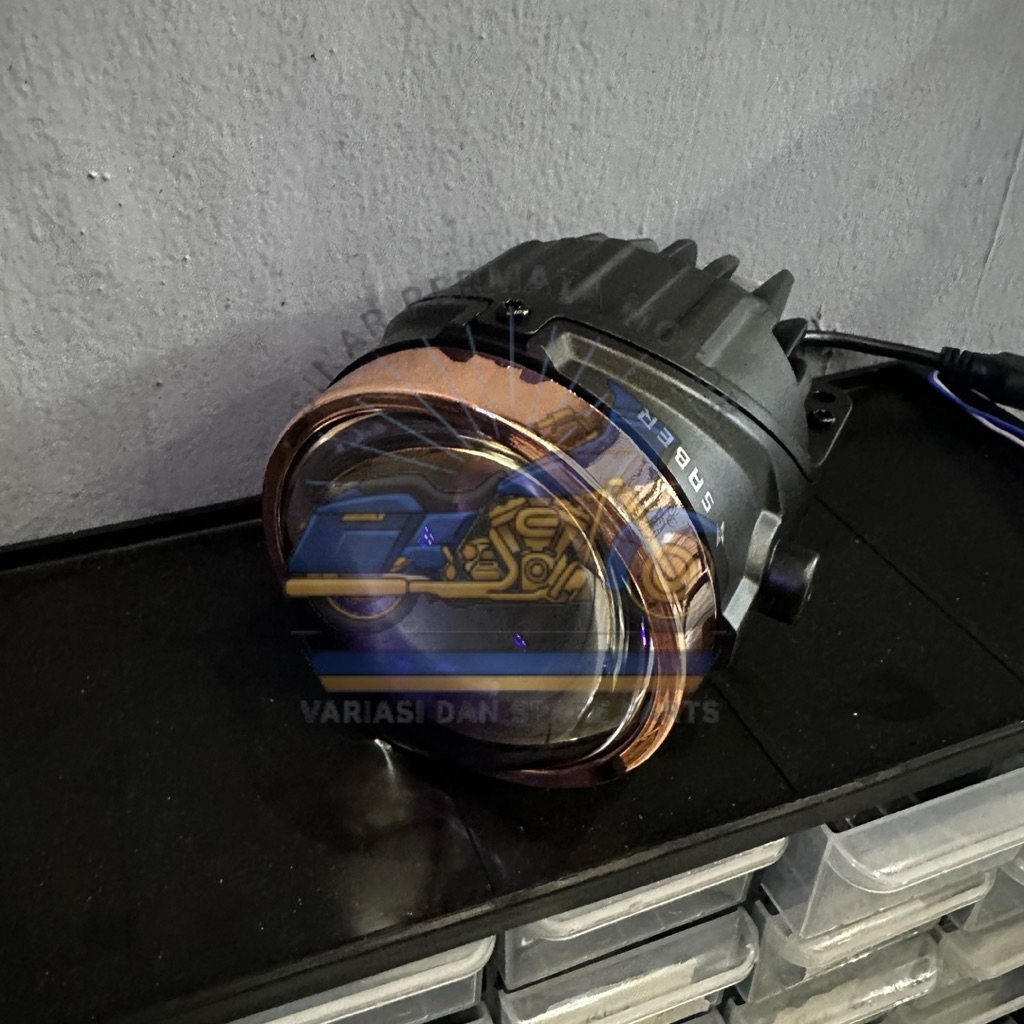 SABER SR800S BILED FOGLAMP 3 INCH BLUE LENS ORIGINAL SABER INDUSTRIES