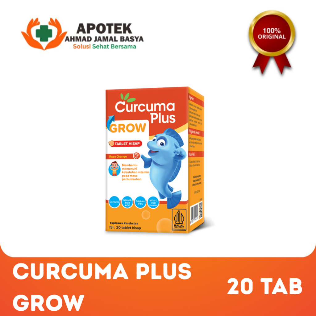 Curcuma Plus Go Talz Rasa Jeruk 20 Tablet Hisap - Suplemen Anak Bantu Nafsu Makan dan Pertumbuhan Ti