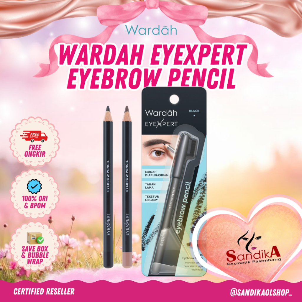 Wardah Eyexpert Eyebrow Pensil Alis (100% Original)