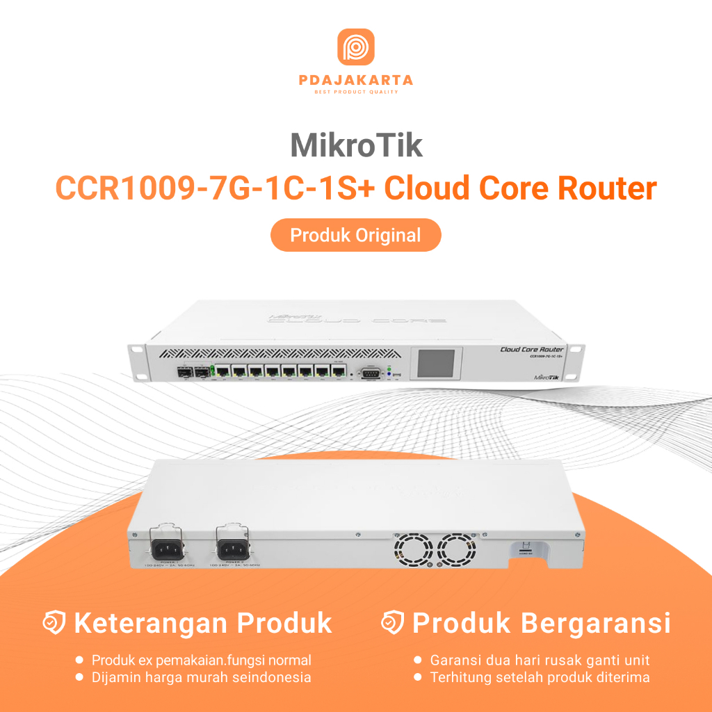 MikroTik CCR1009-7G-1C-1S+ Cloud Core Router | MikroTik Bekas Original