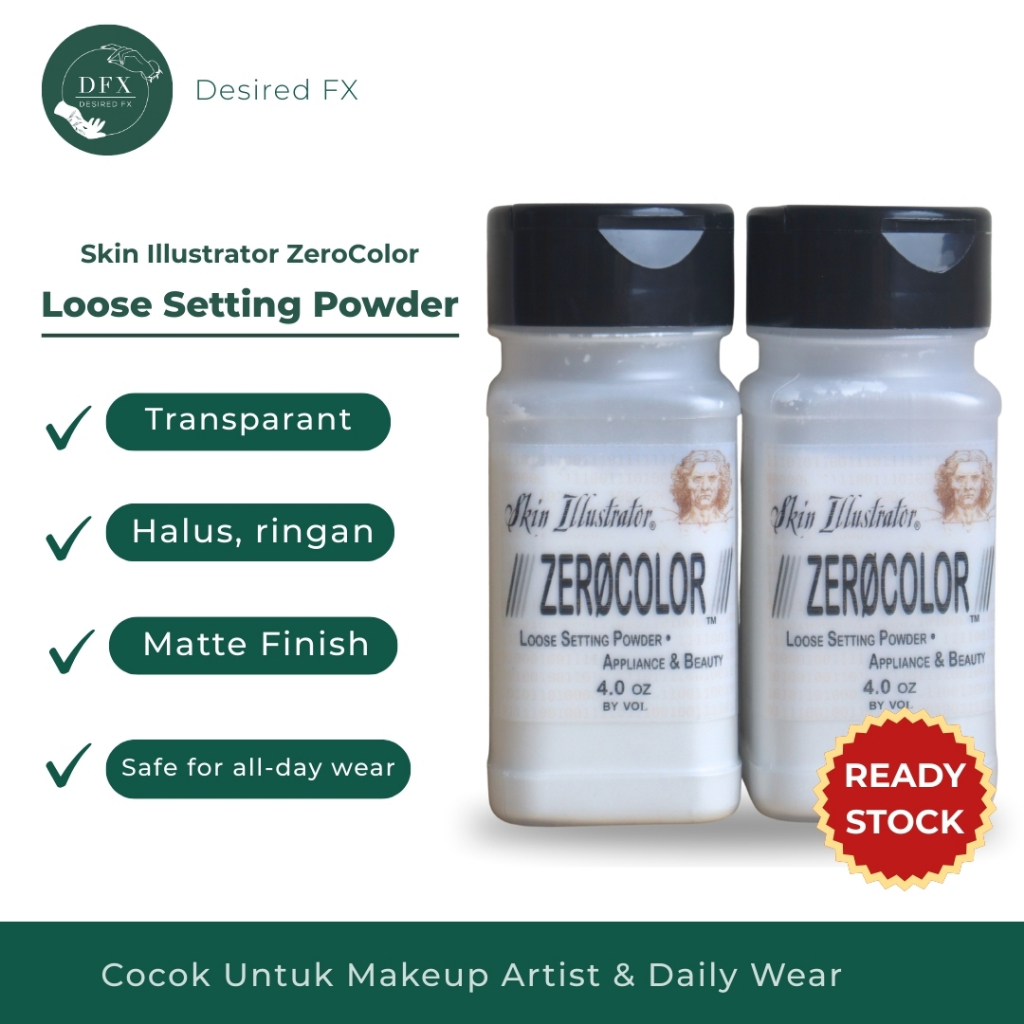 [READY REPACKED/FULL BOTOL] BESAR Skin Illustrator ZeroColor Loose Setting Powder | Rahasia Riasan T