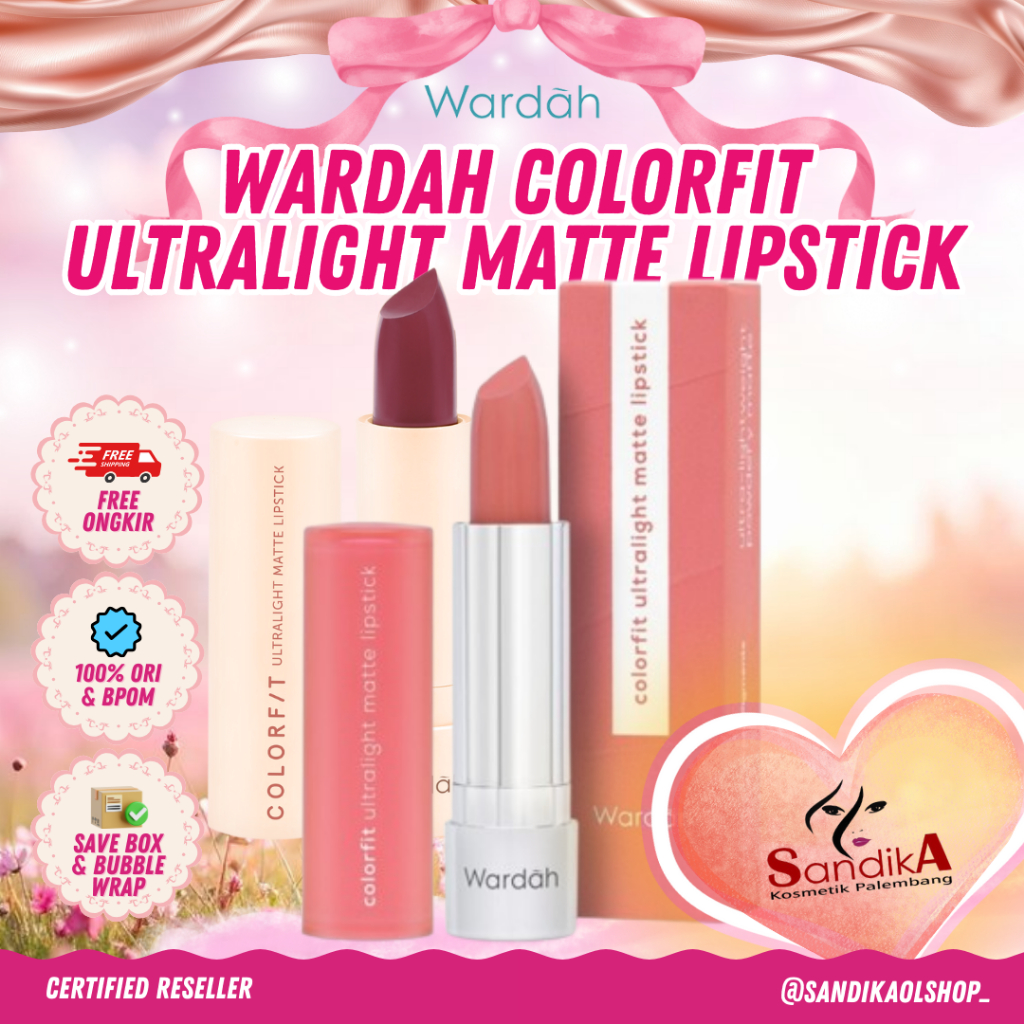 Wardah Colorfit Ultralight Matte Lipstick 100%ORIGINAL/Lipstik Wardah/Lipstik Wardah Terbaru