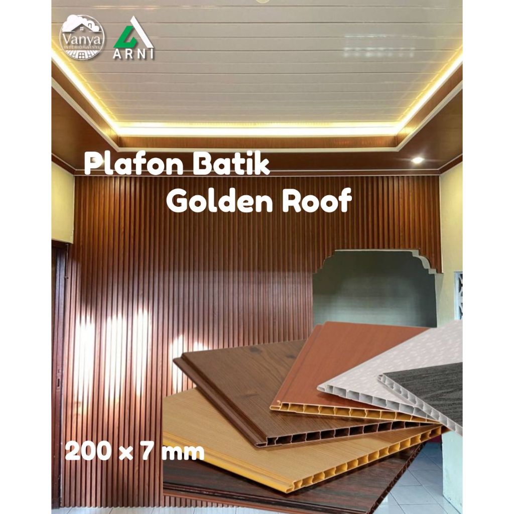 Plafon PVC Batik GoldenRoof 200x7mm – Plafon Dekoratif Motif Batik Modern