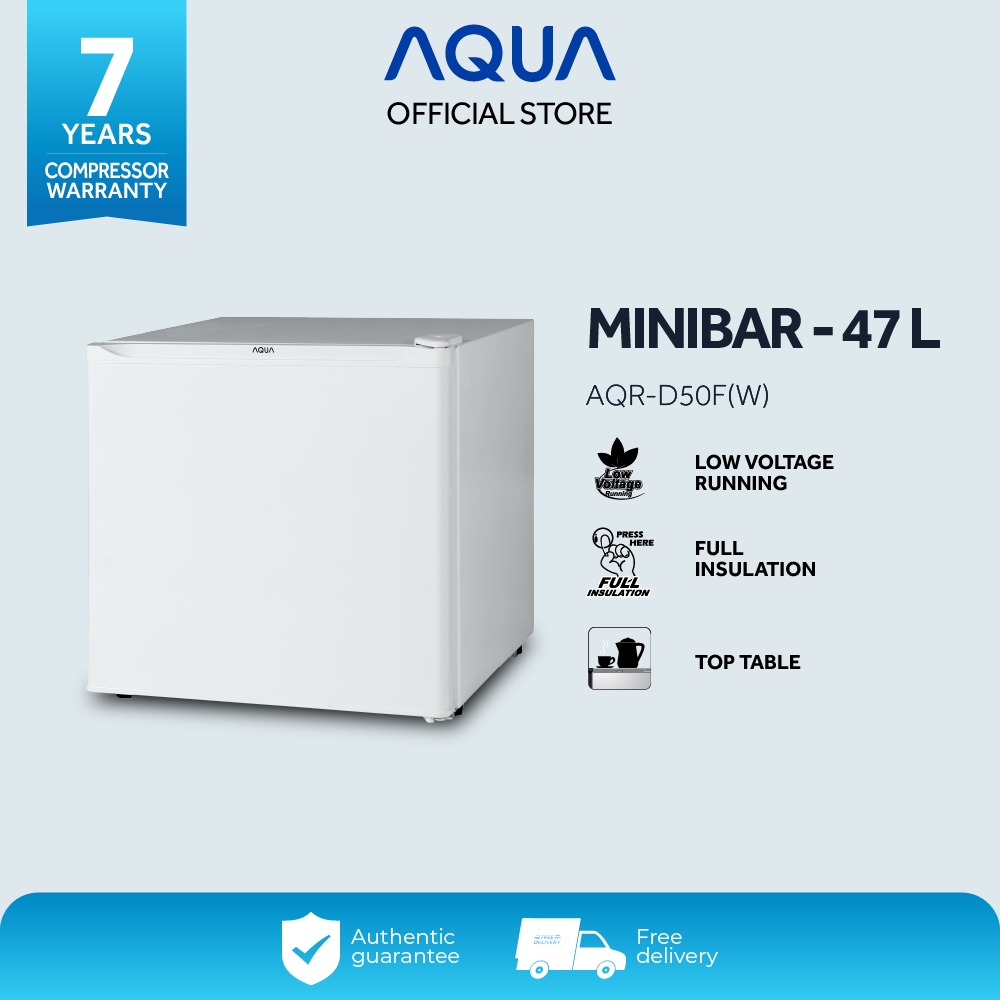 [INSTAN] AQUA Elektronik Kulkas Portable AQR-D50F Mini Bar 47 Liter