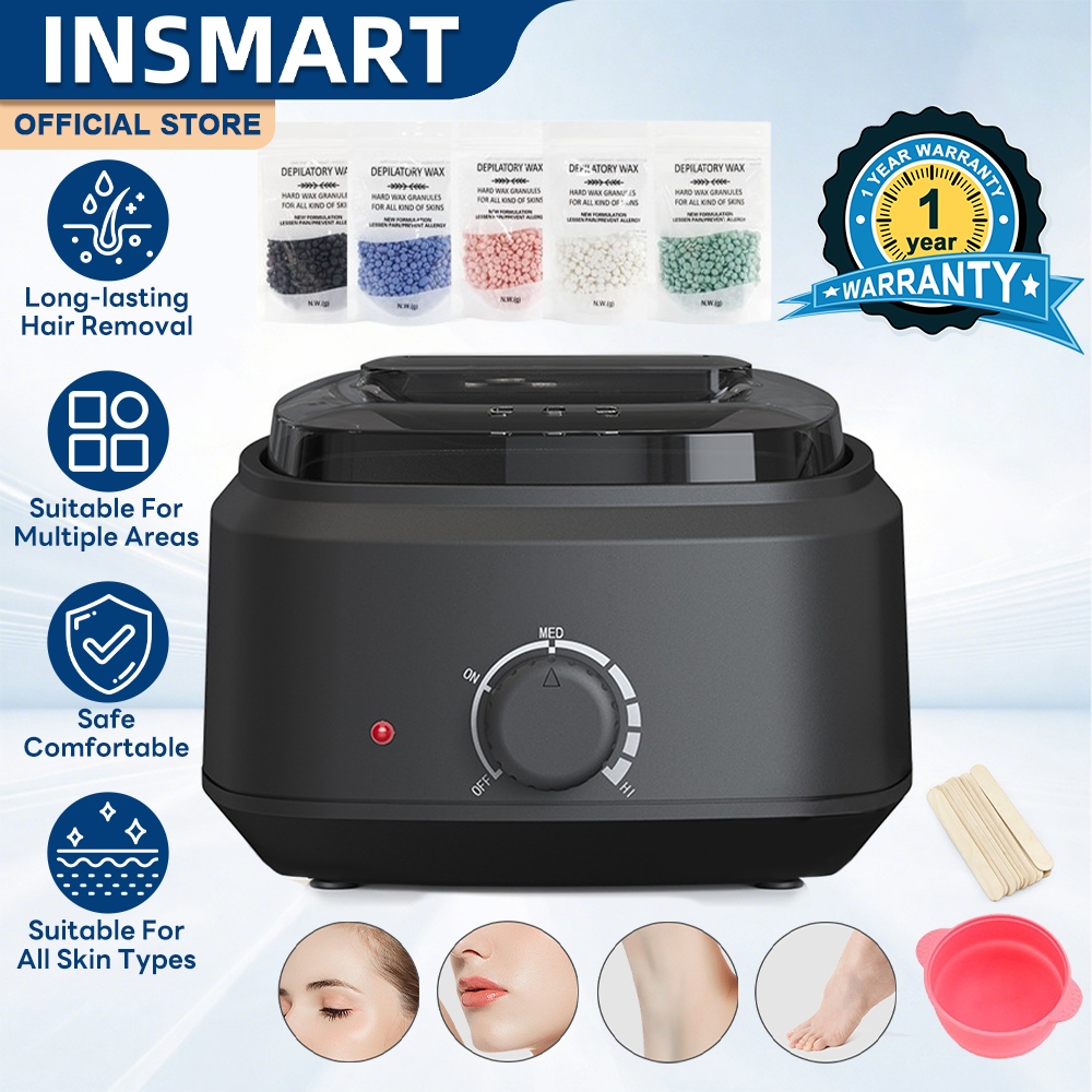 INSMART Mesin Pelebur Lilin, Mesin Terapi Lilin, Mesin Lilin Panas Suhu Tinggi 140°, Pemanas Lilin P