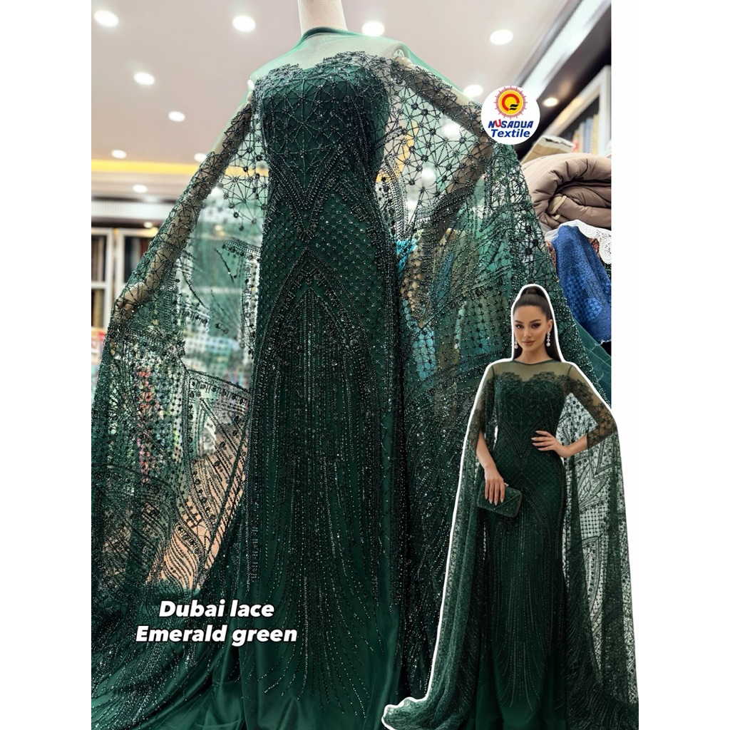 1/2 METER KAIN DUBAI LACE // KAIN FULL PAYET MEWAH// KAIN PAYET SLIM