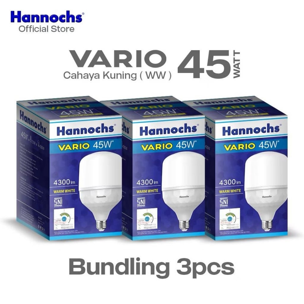 promo 3 pcs Lampu LED Hannochs 45 watt-lampu Hannochs Bohlam Capsule Hannochs 45w putih