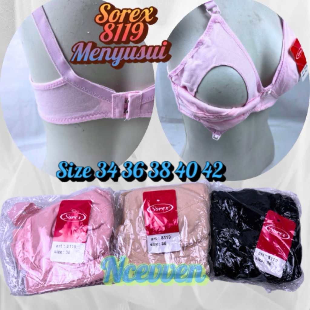 1pc Bra sorex 8119 bh wanita menyusui maternity Original size 34 36 38 40 42 jumbo busui nursing