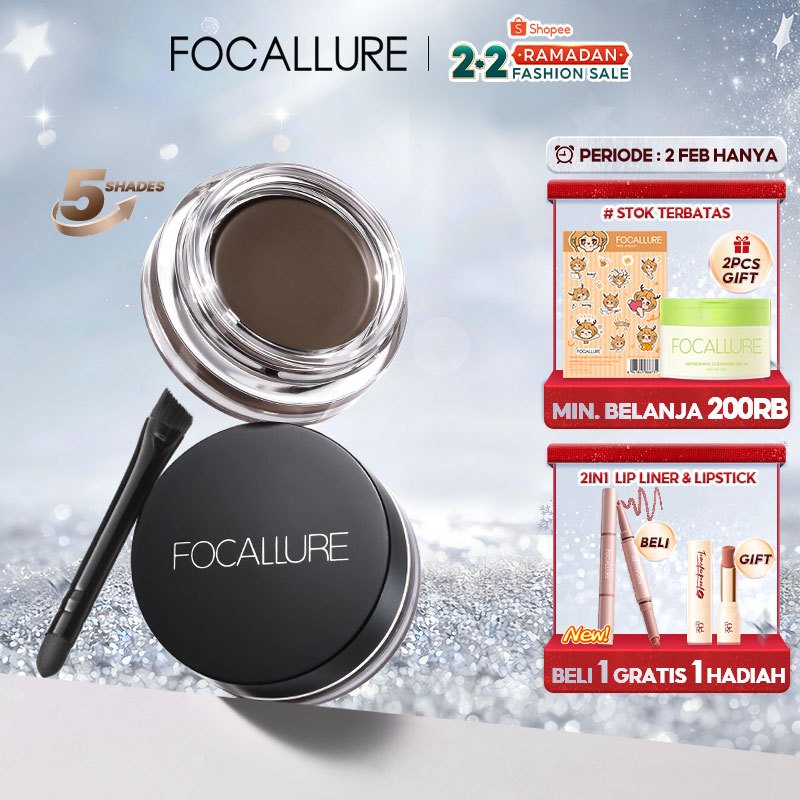 FOCALLURE Waterproof Eyebrow Gel Alis Cream-kosmetik Mata