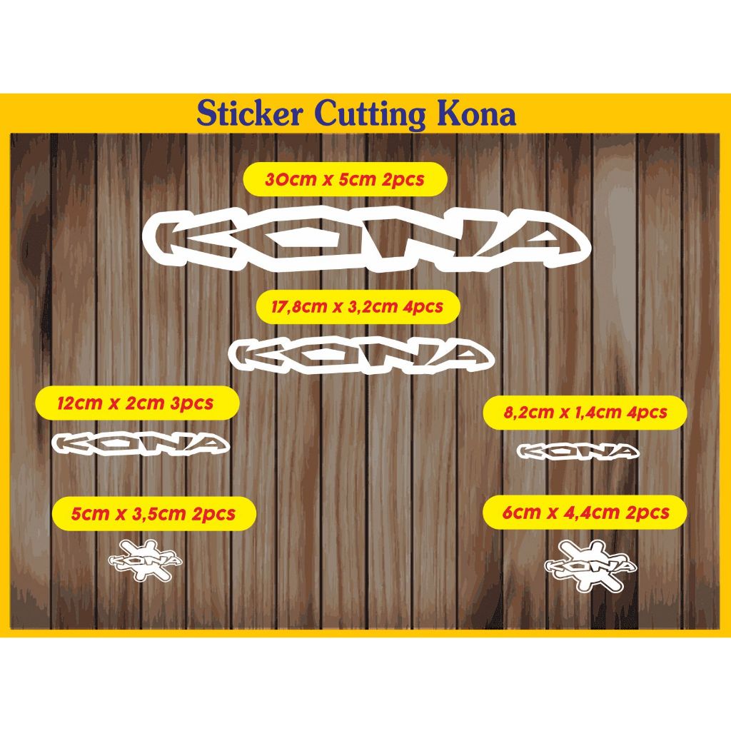 cutting sticker stiker frame sepeda kona2