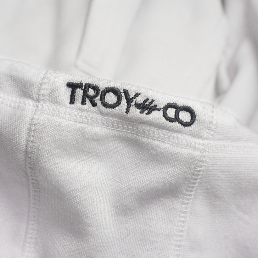 Troy Company Hoodie White Duck of Joy - Hoodie Pria Hoodie Putih KHD 2819