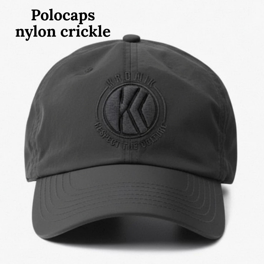 Kronik Polocaps Topi Pria Nylon Crinkle All Size Adjustable Lingkar 54-60cm