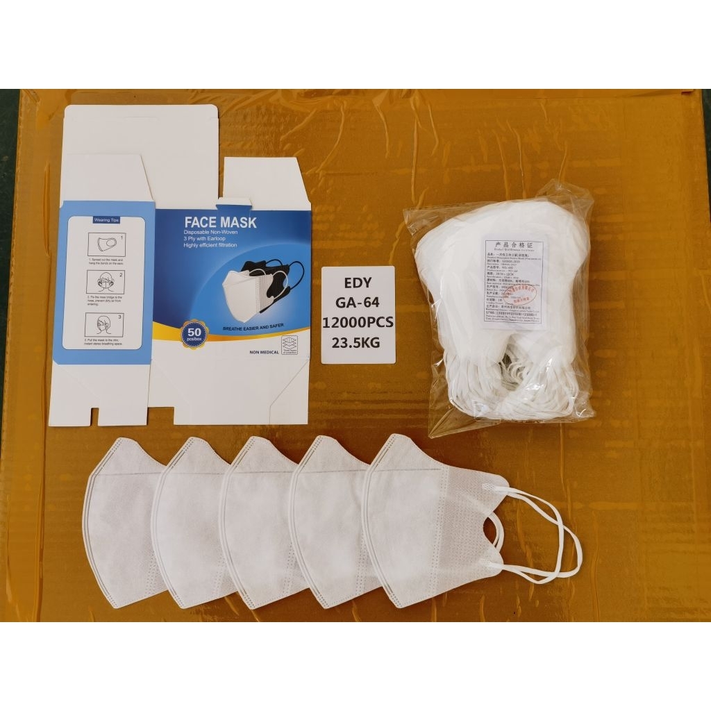 (ISI 50PCS) FACE MASK MASKER DUCKBILL GARIS PUTIH DAN HITAM MURAH DUCKBILL GARIS HITAM PUTIH FACE MA