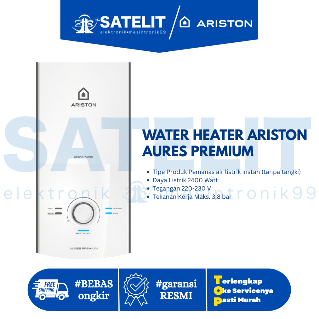 Ariston AURES PREMIUM+ 4.5 Pemanas Air Listrik Instan