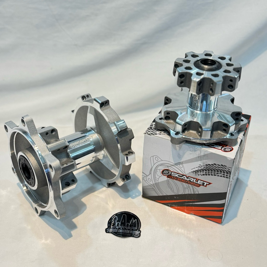 TROMOL SET DEPAN BELAKANG CRF150 36 HOLE SUPERMOTO SCARLET CROME / Crf crf150L velg lidi jari ban wh