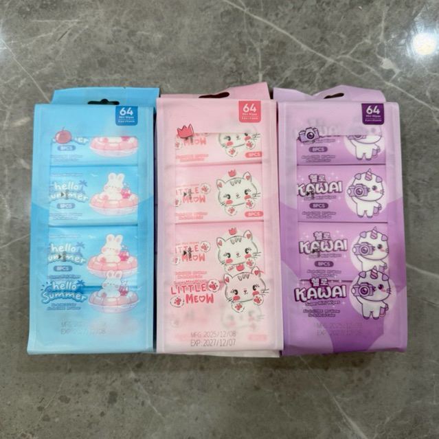 Tisu Basah Mini / Tisu Basah Travel / Tisu Basah Kecil isi 8 Pack