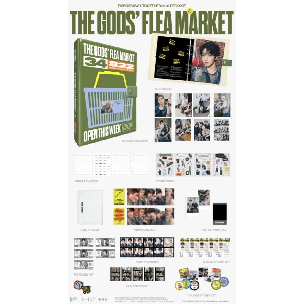 [sharing] TXT 2026 Deco kit - photocard soobin yeonjun beomgyu taehyun heuningkai pc