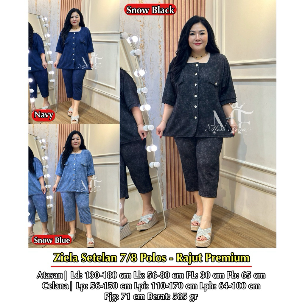 FINA BIGSIZE - (ZIELA SETELAN 7/8) SETELAN 7/8 WANITA KEKINIAN JUMBO BIGSIZE