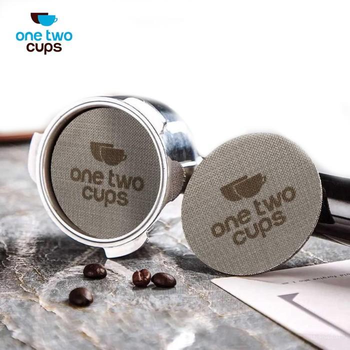 One Two Cups Puck Screen Basket Portafilter 150 Mikron 51 53 58 mm Stainless